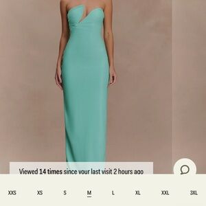 Meshki Strapless Mint Dress size small